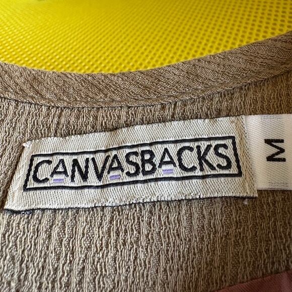 Vintage Canvasbacks Tapestry Vest Button Front Red Earth Tones Size Medium - Picture 3 of 6